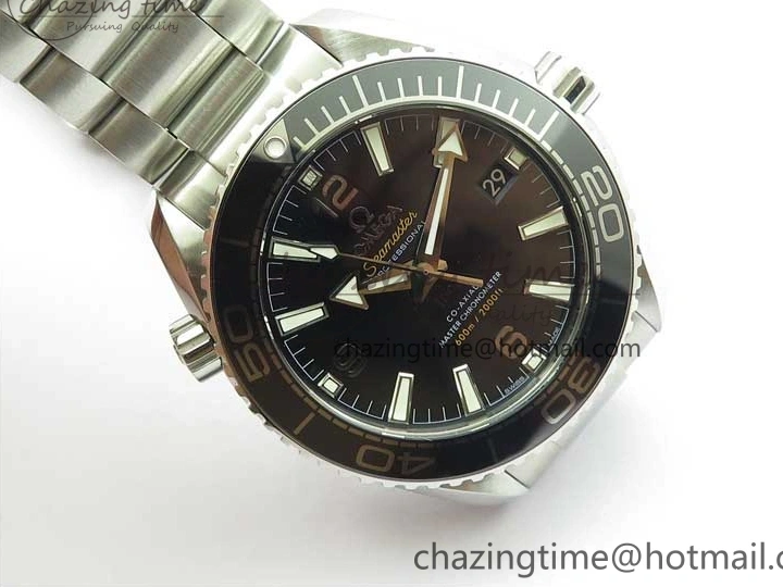 0116 Planet Ocean 39.5mm Black Ceramic Bezel SS VSF 1:1 Best Edition Black Dial on SS Bracelet A Stretchable 7890